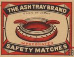 The Ash tray brand impregnated safety matches made in Japan