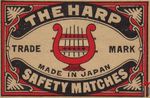 The Harp trade mark safety matches made in JapanThe Harp trade mark sa