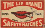 The Lip Brand trade mark safety matches made in Japan