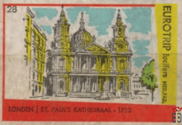 Londen St. Paul's Kathedraal 1710 Evrotrip lucifers Ned. fab.