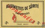 ALLUMETTES DE SURETE Impregnees Paraffinees Trade Mark