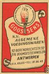 Goos Sens teken van kwaliteit wettig gedeponeero n.v. algemene voeding