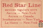 Red Star Line services reguliers entre Anvers-New-York Anvers-Canada S