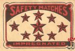 Safety matches impregnated