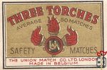 Three torches average 50 matches safety matches the union match Co Ltd