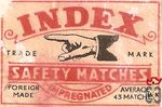 Index trade mark safety match trade mark foreign made impregnated aver