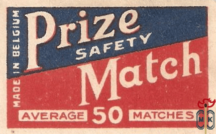 Prize safety match average 50 matches made in Belgium