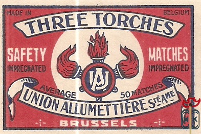 Union allumettiere steame safety matches impregnated average 50 matche