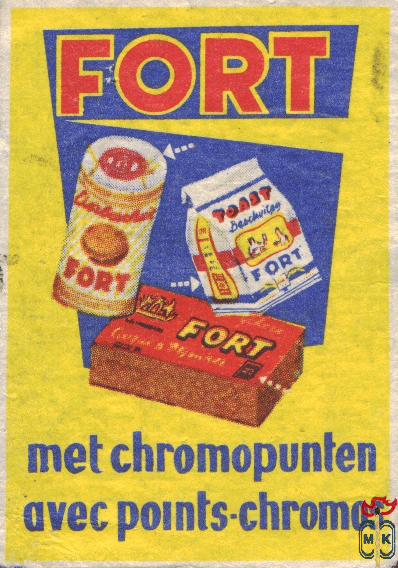 Fort met chromopunten avec points-chromos