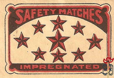 Safety matches impregnated
