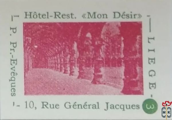 Liege P. Pr.-Eveques Hotel-Rest. "Mon Desir"-10, Rue General