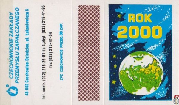Rok 2000 Czechowickie zaklady przemyslu zapal czanego 43-502 Czechowic