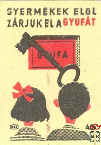 Tűzvédelem MSZ 40 f › Gyermekek elől zárjuk el a gyufát!