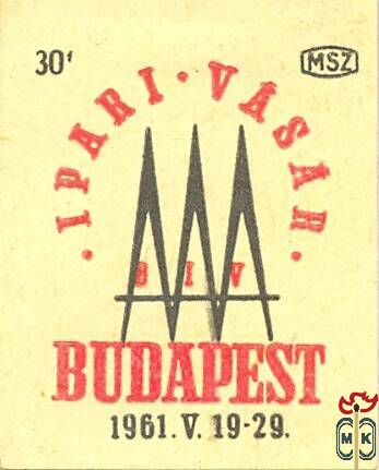 Ipari Vásár BIV, Budapest 1961. V. 19–29. MSZ 30 f