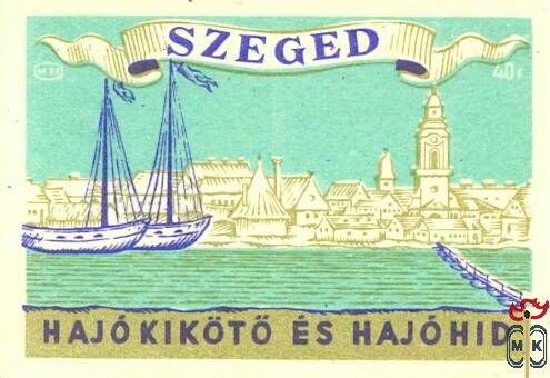 Szeged, MSZ, 40 f - Hajókikötő és hajóhíd