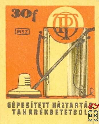 Takarékbetétkönyv MSZ, 30 f › Gépesített háztartás takarékbetétből