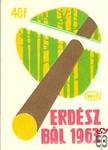 35x50 mm-Erdészbál, 1963, MSZ, 40 f - (fatörzs és fűrész