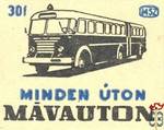 MÁVAUT ›43x35 mm-Minden úton MSZ 30 f-(csuklós autóbusz)