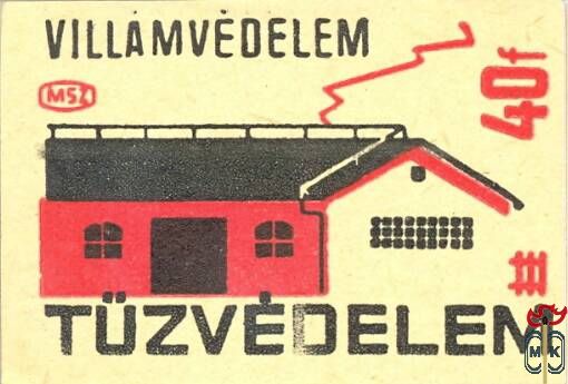 35x50 mm› MSZ, 40 f › Villámvédelem, tűzvédelem