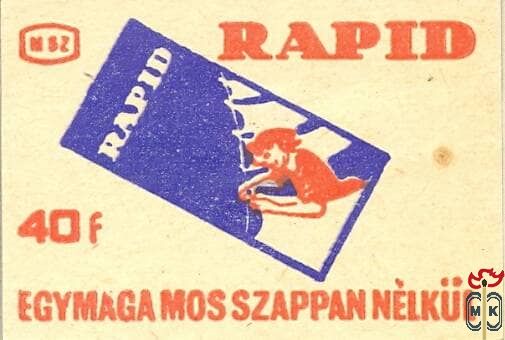 RAPID egymaga mos szappan nélkül MSZ 40 f