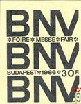 BNV  FOIRE MESSE FAIR  Budapest  1966. 30 f. 30 f