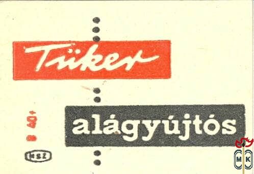 TÜKER alágyújtós MSZ, B, 40 f