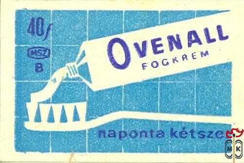 OVENALL fogkrém, naponta kétszer MSZ 40 f. B