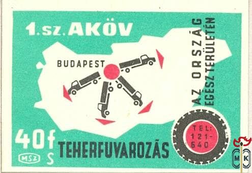 1. sz. AKÖV, Budapest, TEFU, teherfuvarozas az orszag egesz teruleten