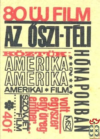 80 új film az őszi-téli hónapokban Amerika, Amerika – amerikai film Vo