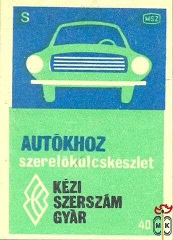 Kézi szerszám gyár, MSZ, 40 f, S-Autókhoz szerelőkulcs készlet