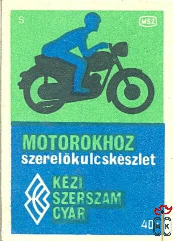 Kézi szerszám gyár, MSZ, 40 f, S-Motorokhoz szerelőkulcs készlet