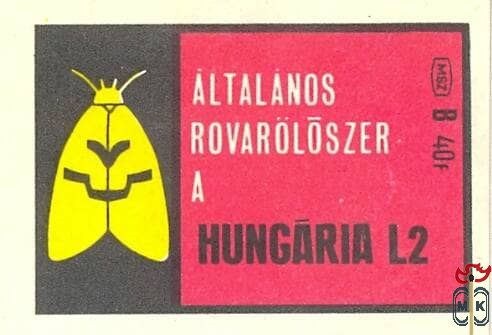 Általános rovarölőszer a Hungária L 2 B 40f msz