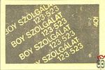BOY szolgálat, 123-523, MSZ, 40 f-Boy szolgálat, 123-523, Boy szolgála