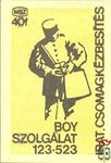 BOY szolgálat, 123-523, MSZ, 40 f-Irat-, csomagkézbesítés