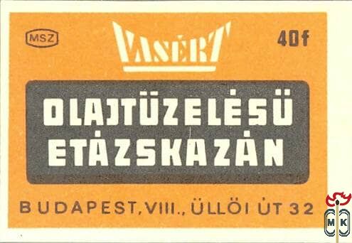 Olajtüzelésű etázskazán Budapest. VIII., Ullioi ut 32 MSZ, 40 f