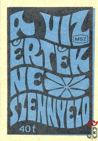 A víz érték, ne szennyezd! MSZ 40f