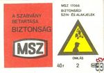 A szabvány betartása biztonság, MSZ, MSZ 17066, Biztonsági szín- és al