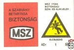 A szabvány betartása biztonság, MSZ, MSZ 17066, Biztonsági szín- és al