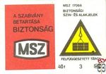 A szabvány betartása biztonság, MSZ, MSZ 17066, Biztonsági szín- és al