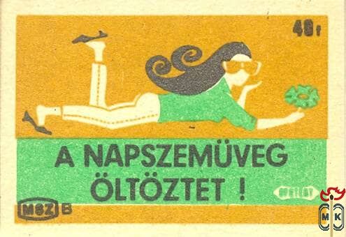 A napszemüveg öltöztet! OFOTÉRT (nő hason fekszik) 40F MSZ B