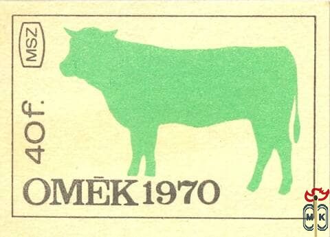 OMÉK 1970. MSZ 40 f-(szarvasmarha)