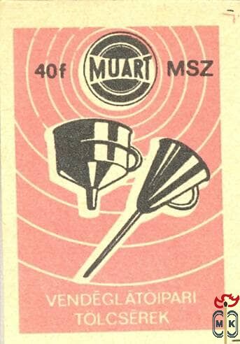 MÜART, MSZ, 40 f-Vendéglátóipari tölcsérek