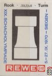XIX. Schach olympiade Rook Ладья Turn 5.-27.IX.1970 Siegen REWE