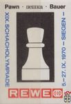 XIX. Schach olympiade Pawn Пешка Bauer 5.-27.IX.1970 Siegen REWE