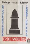 XIX. Schach olympiade Bishop Слон Laufer 5.-27.IX.1970 Siegen REWE