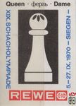 XIX. Schach olympiade Queen Ферзь Dame 5.-27.IX.1970 Siegen REWE