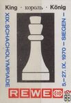 XIX. Schach olympiade King Король Konig 5.-27.IX.1970 Siegen REWE