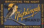 Nightingale brand Brightens the night Impregnated safety match Average