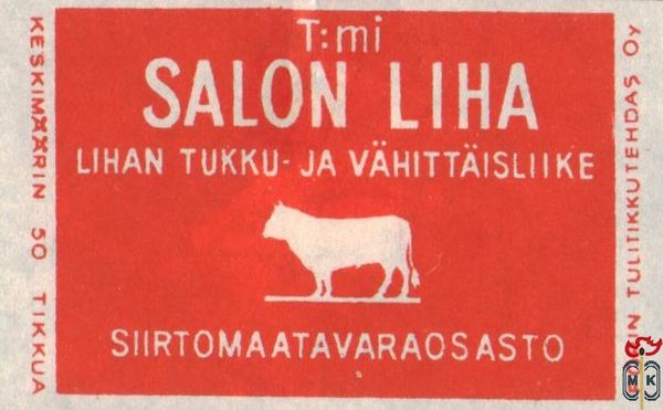 SALON LIHA T:mi Lihan Tukku ja vahittaisliike siirtomaatavaraosasto Ke