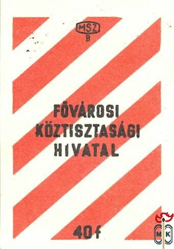 Fővárosi Köztisztasági Hivatal B MSZ, 40 f